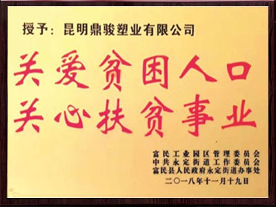 BBIN宝盈集团关爱扶贫事业荣誉